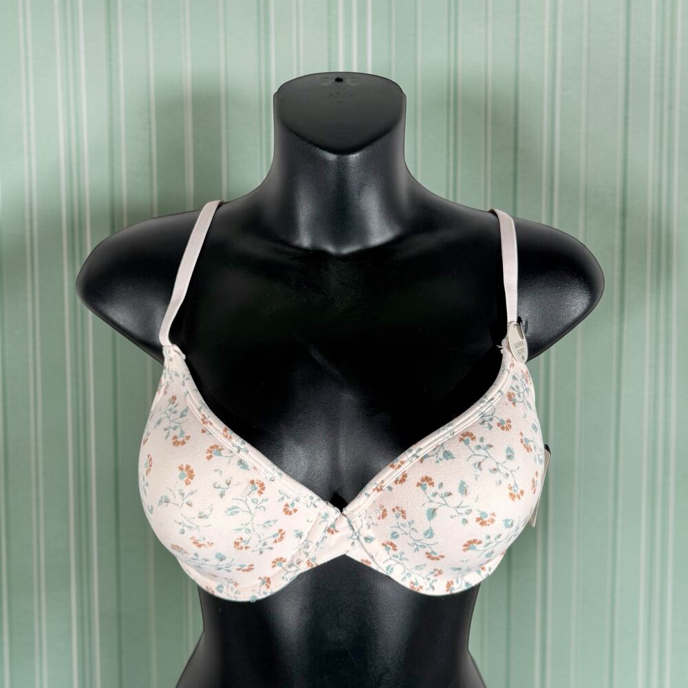 Lucky Brand NWT Women's 36C Light Pink Floral Super Soft Underwire Support Bra